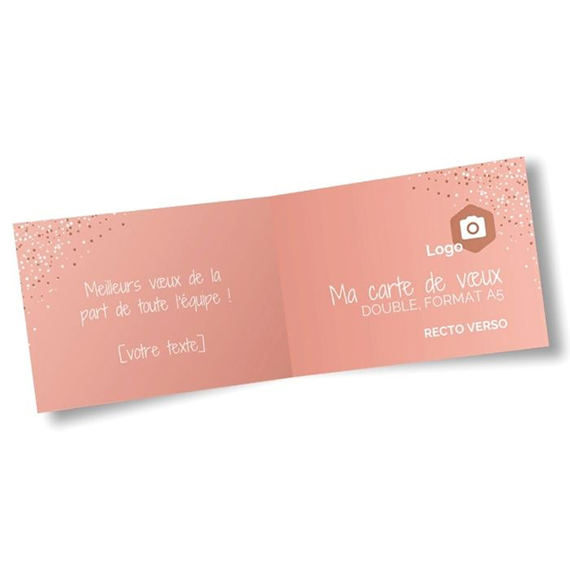 Carte de voeux ouverte A5